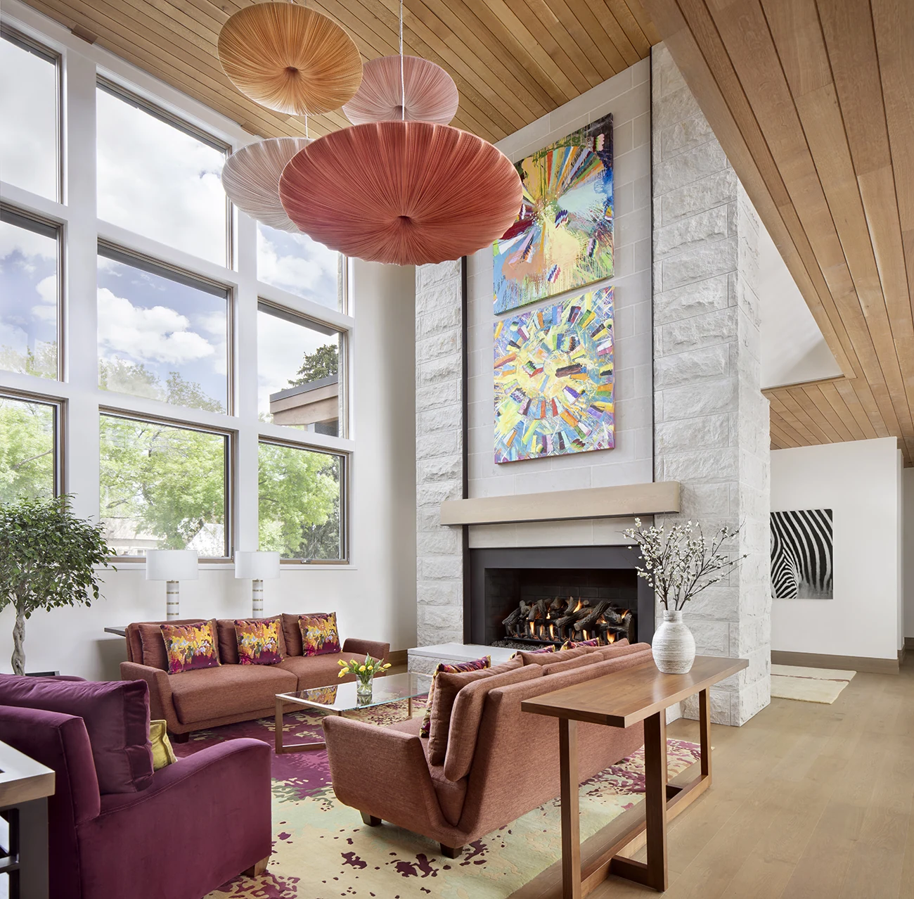 Art-centric Denver residence with soaring ceilings and expansive windows