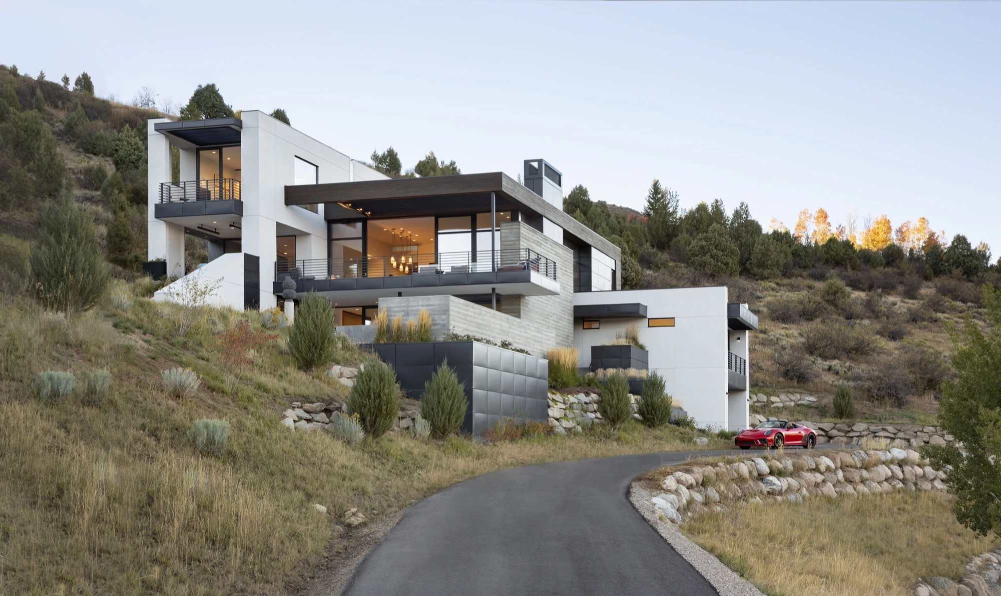 Artfully Placed living area with views