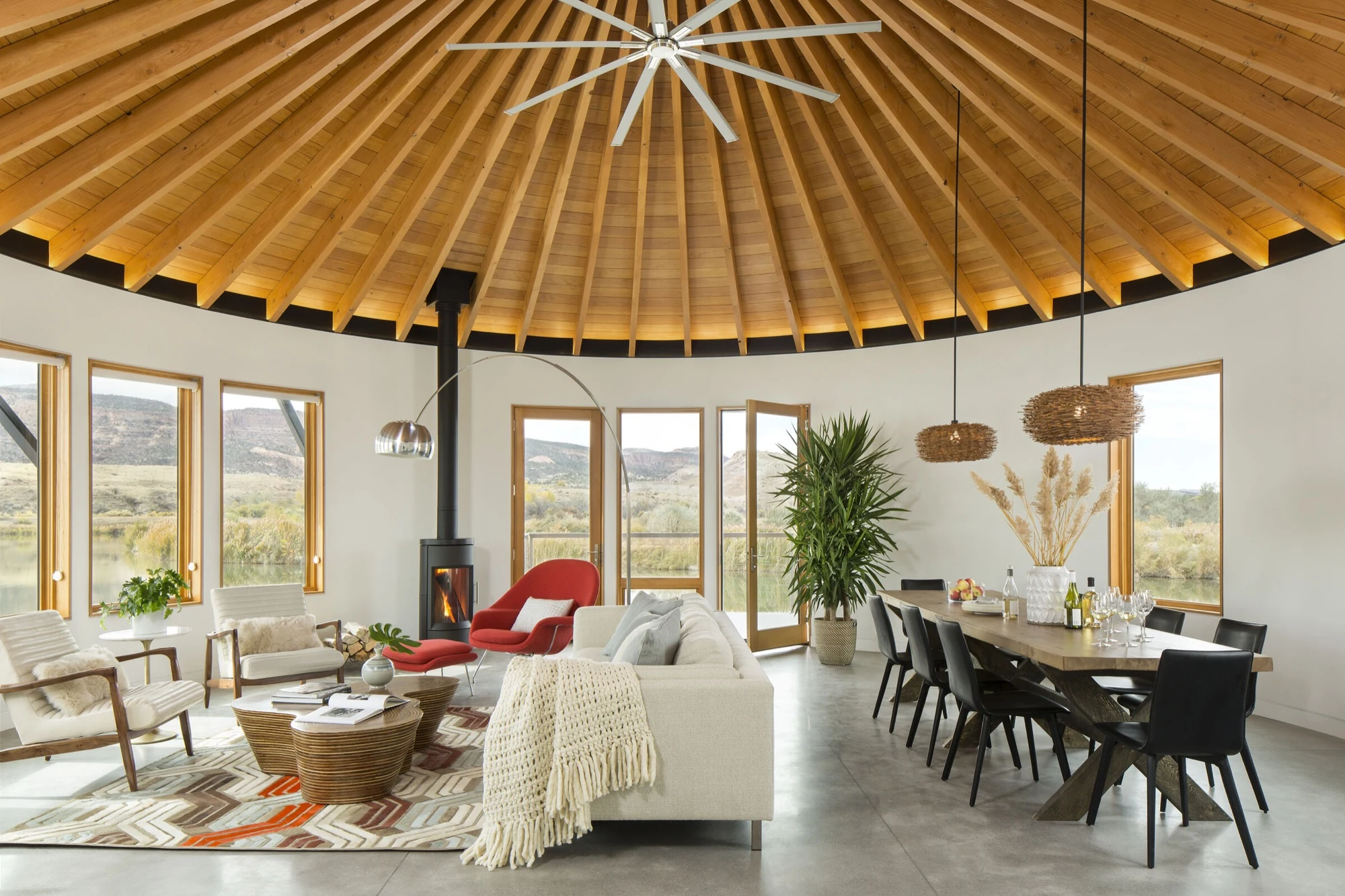 Desert Retreat yurt interior