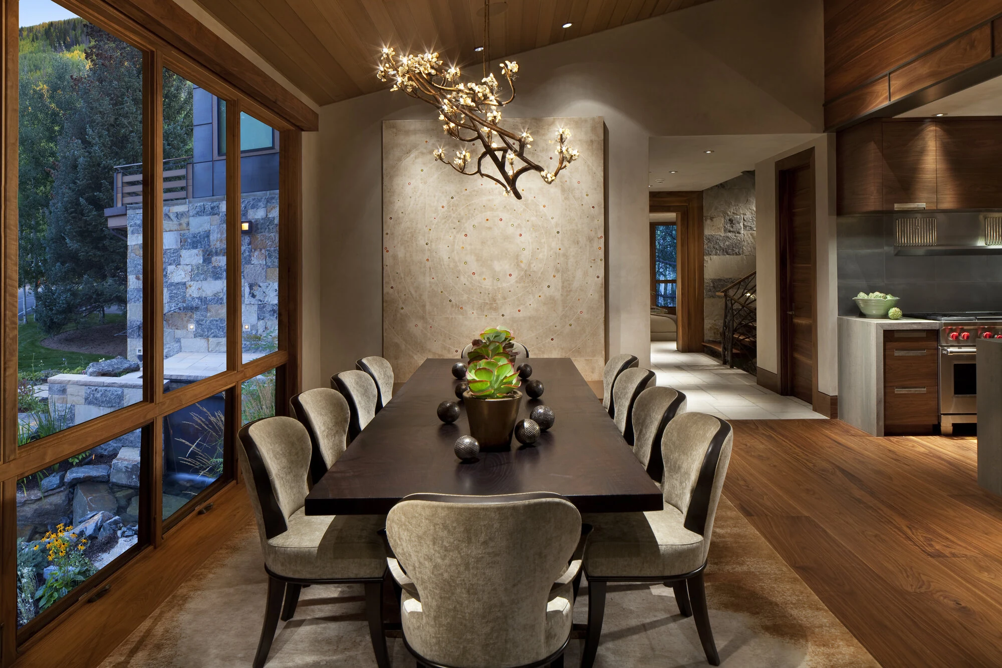 Natural Instincts great room with landscape views