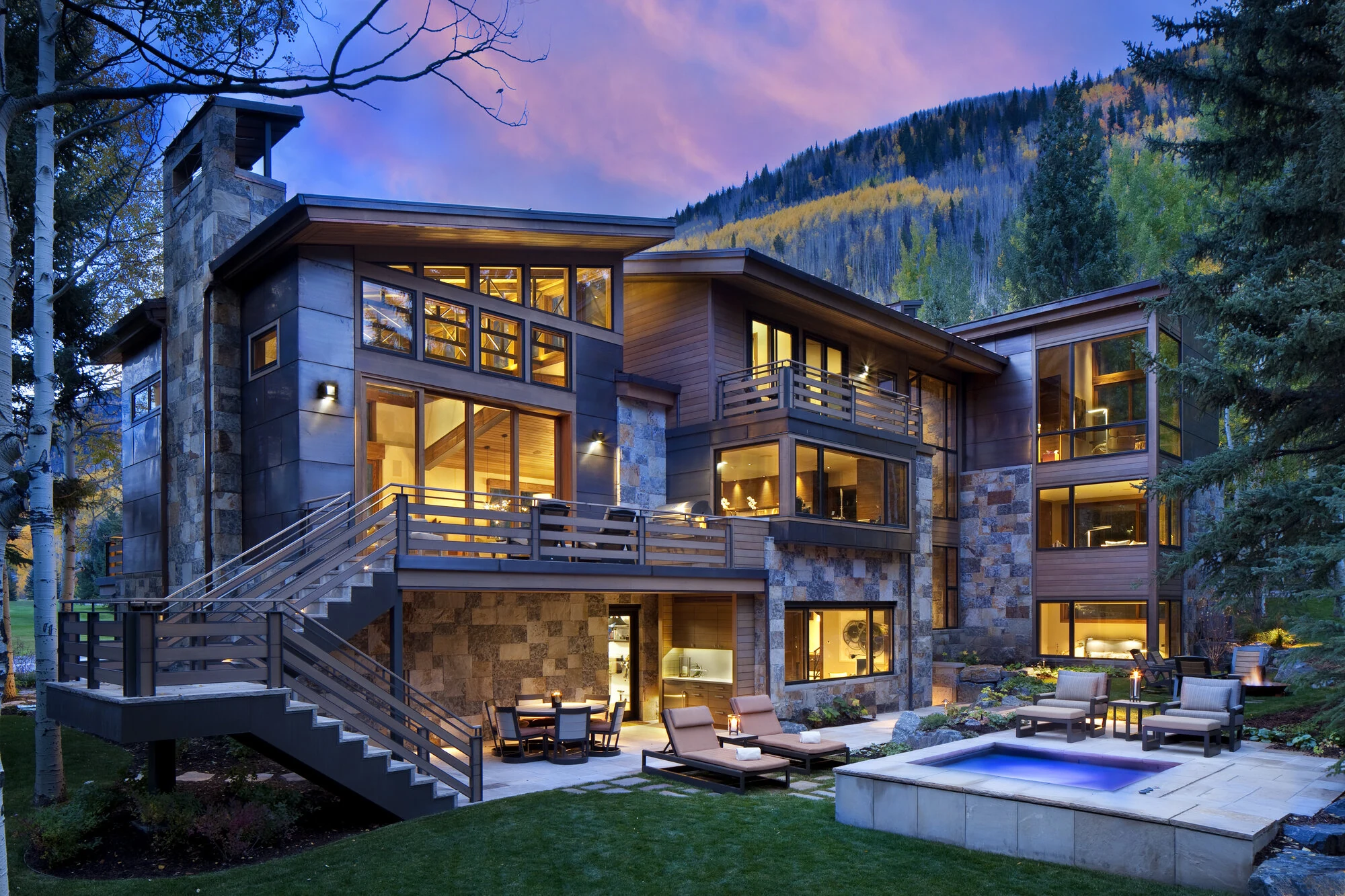 Natural Instincts exterior at dusk