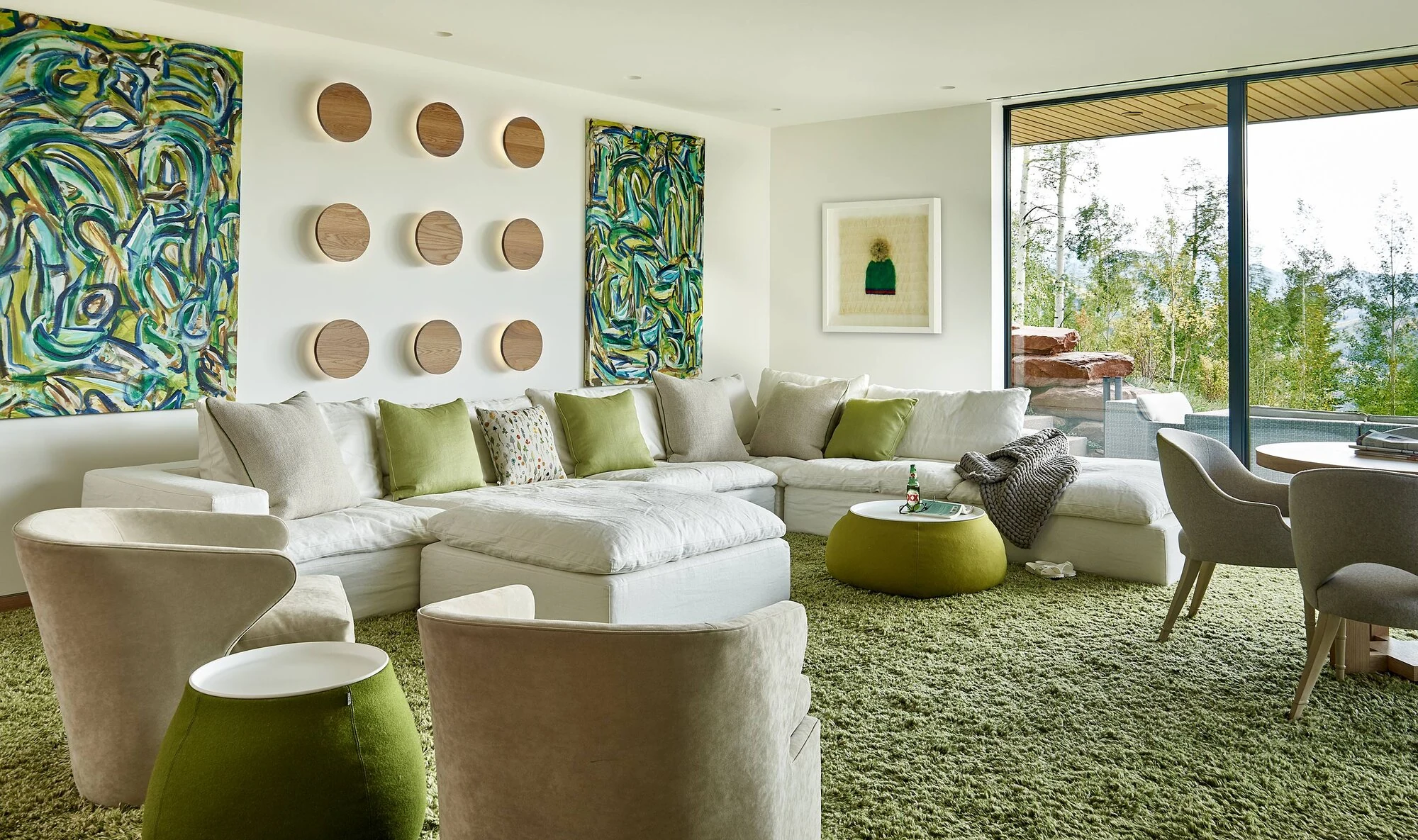 Modern Altitude patio at evening