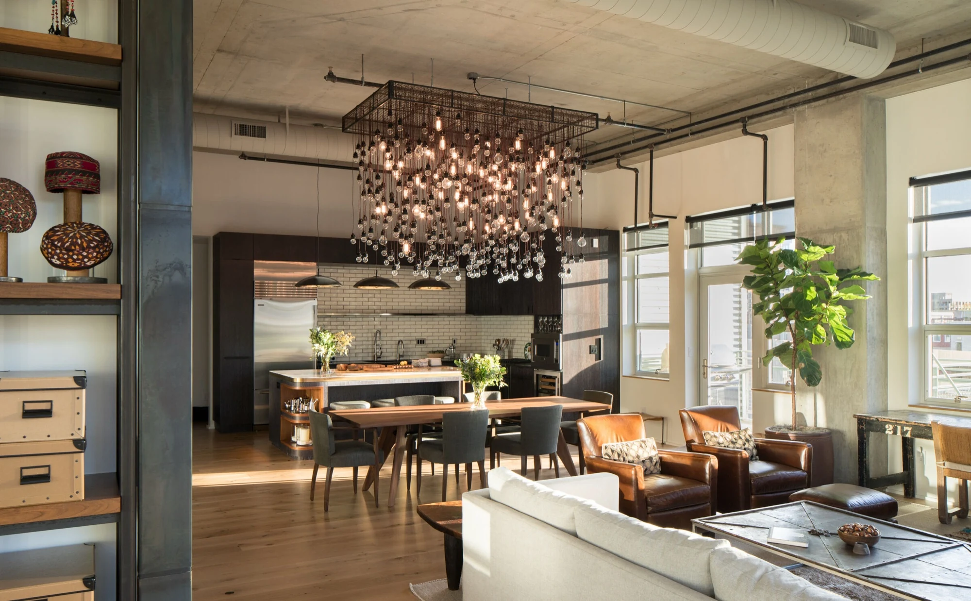 Loft Space living space with views