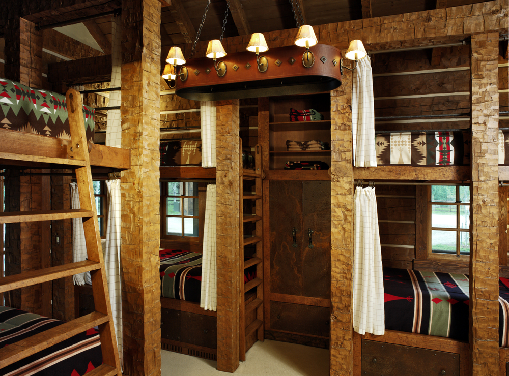 custom wood inspired double bunk beds